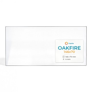Vetro Oakfire 146X70 - Vetro Rettangolo per stufa a legna