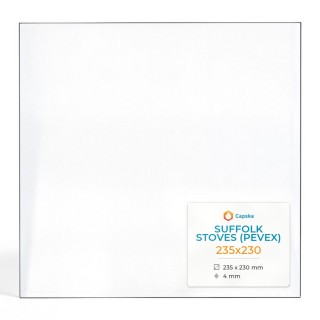 Vetro Suffolk Stoves (Pevex) 235X230 - Vetro Rettangolo per stufa a legna