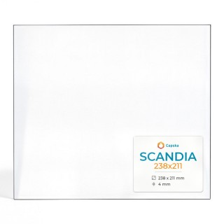 Vitre Scandia 238X211 - Verre Rectangle pour poêle à bois