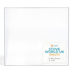 Stove World Uk 305X275 Glass - Rectangular glass panel for wood burning stove