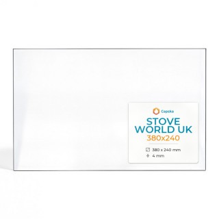 Vetro Stove World Uk 380X240 - Vetro Rettangolo per stufa a legna