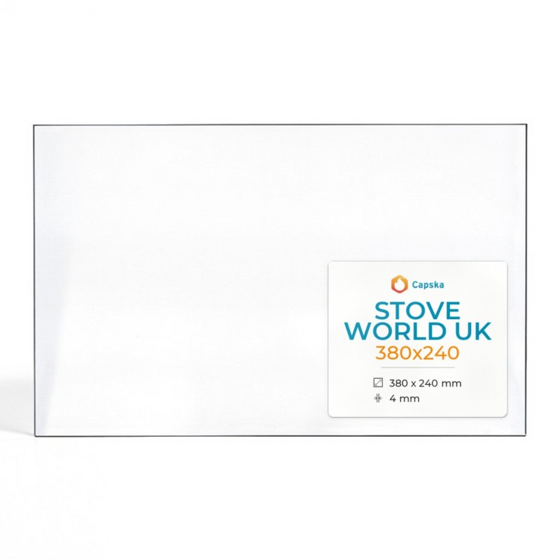 Vitre Stove World Uk 380X240 - Verre Rectangle pour poêle à bois