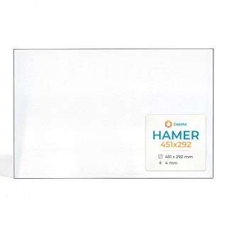 Vetro Hamer 451X292 per stufa a legna - Resistente a 760°C