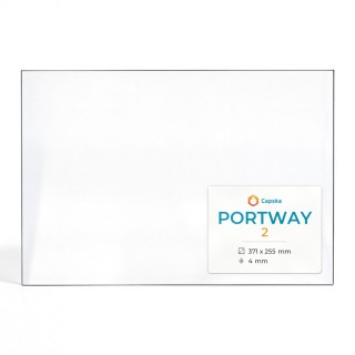Portway 2 Glass - Rectangular Panel for Wood Burning Stove