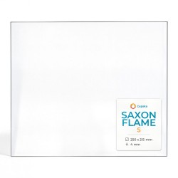 Vitre Saxon Flame 5 - Verre Rectangle pour poêle à bois