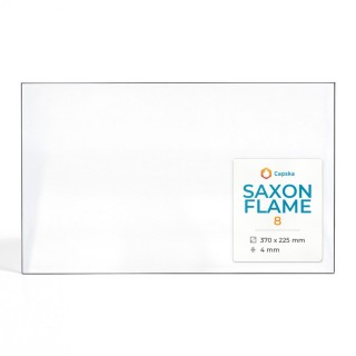 Vitre Saxon Flame 8 - Verre Rectangle pour poêle à bois