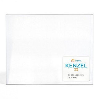 Kenzel 33 Glass - Rectangular Panel for Wood Burning Stove