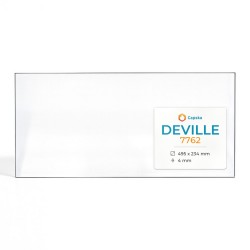 Deville 7762 Glas - Rechteck Kaminglas für Kaminofen