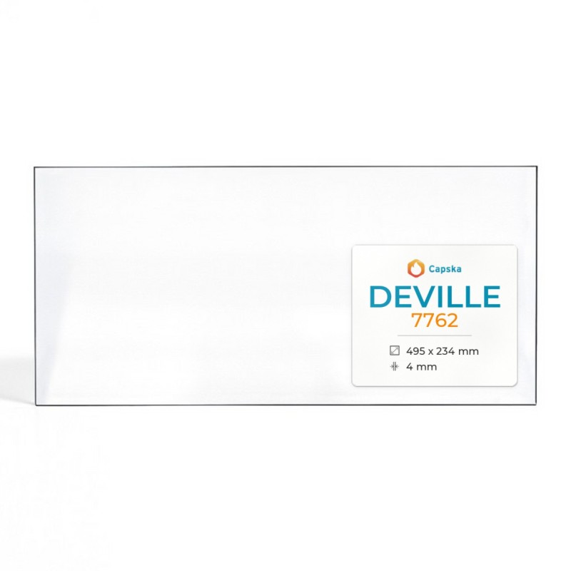 Deville 7762 Glass Panel for Wood Burning Stove - Quality Ceramic Glass