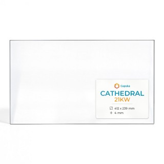 Cathedral 21KW Glas - Rechteck Kaminglas für Kaminofen