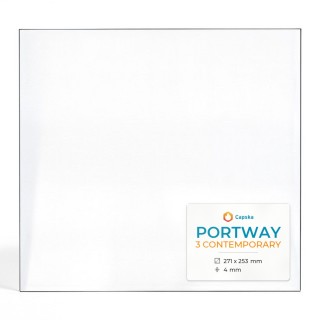 Portway 3 CONTEMPORARY Glas - Rechteck Kaminglas für Kaminofen