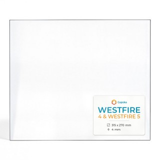 Westfire 4 & WESTFIRE 5 Glas - Rechteck Kaminglas für Kaminofen