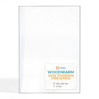 Woodwarm 4KW PHOENIX FIREWREN Glas - Rechteck Kaminglas für Kaminofen