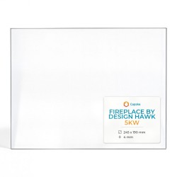 Vitre Fireplace By Design Hawk 5KW - Verre Rectangle pour poêle à bois