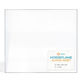Vetro Horseflame ALPHA INSET - Vetro Rettangolo per stufa a legna