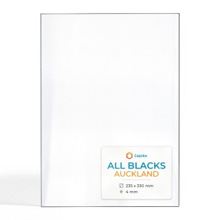 All Blacks AUCKLAND Glas - Rechteck Kaminglas für Kaminofen