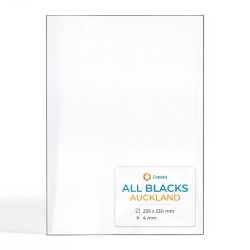 All Blacks AUCKLAND Glas - Rechteck Kaminglas für Kaminofen