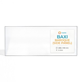 Baxi BAROQUE (SIDE PANEL) Glas - Rechteck Kaminglas für Kaminofen