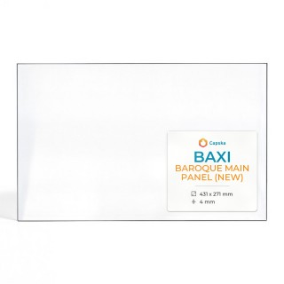Vetro Baxi BAROQUE MAIN PANEL (NEW) - Vetro Rettangolo per stufa a legna