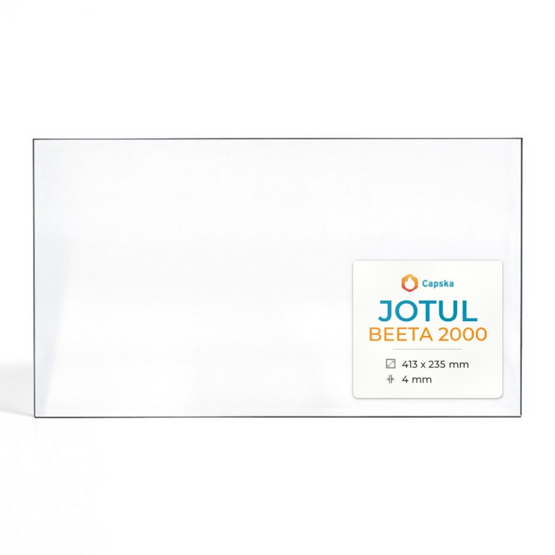 Jotul BEETA 2000 Glass Panel for Wood Burning Stove - Rectangular Shape