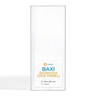 Baxi Bermuda Side Panel Glass - Rectangular Wood Burning Stove