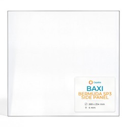 Baxi BERMUDA SP3 SIDE PANEL Glass - Rectangular glass panel for wood burning stove