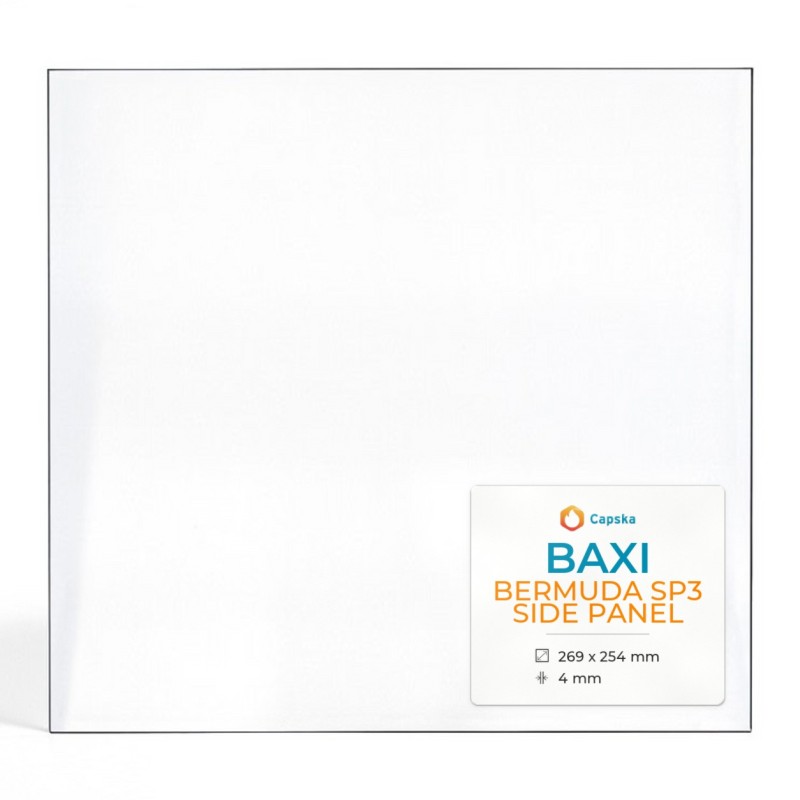 Baxi Bermuda SP3 Side Panel Glass - High-Quality Rectangular Panel