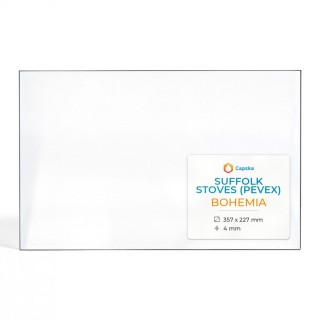 Vetro Suffolk Stoves (Pevex) BOHEMIA - Vetro Rettangolo per stufa a legna