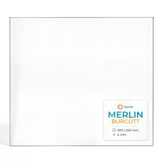 Vitre Merlin BURCOTT - Verre Rectangle pour poêle à bois