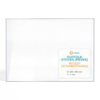 Suffolk Stoves (Pevex) BUTLEY Glass Panel - Rectangular ST0406/ST0406G