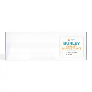 Burley CARLBY BAFFLE PLATE Glas - Rechteck Kaminglas für Kaminofen