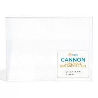 Kaminglas Cannon COALRIDGE (BALANCED FLUE) - Rechteckiges Glas für Kaminofen