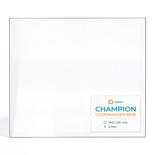 Champion COPENHAGEN 6KW Glas - Rechteck Kaminglas für Kaminofen