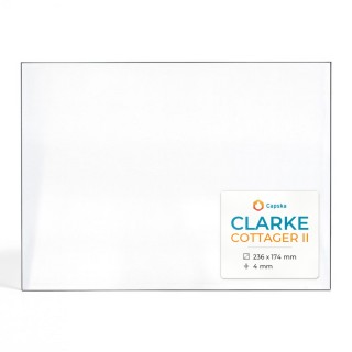 Vitre Clarke COTTAGER II - Verre Rectangle pour poêle à bois