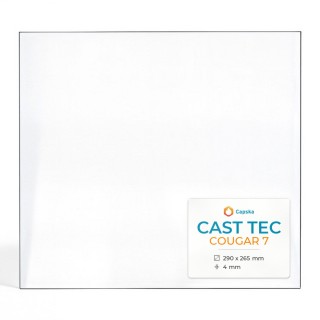 Glas für Kaminofen Cast Tec COUGAR 7 - Rechteckiges Kaminglas