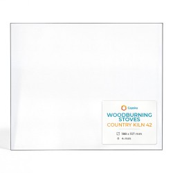 Woodburning Stoves COUNTRY KILN 42 Glass - Rectangular glass panel for wood burning stove
