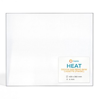 Kaminglas Heat DESIGN SAN REMO 8KW CASSETTE (FW09C) Rechteck 430x360x4mm