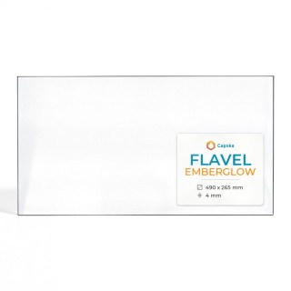 Flavel EMBERGLOW Glas - Rechteck Kaminglas für Kaminofen