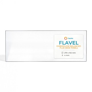 Vetro Flavel EMBERGLOW BALANCED FLUE (SIDE PANEL) - Vetro Rettangolo per stufa a legna
