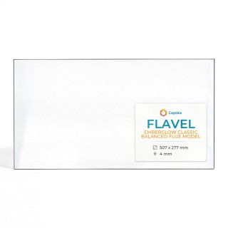 Flavel EMBERGLOW CLASSIC BALANCED FLUE MODEL Glas - Rechteck Kaminglas