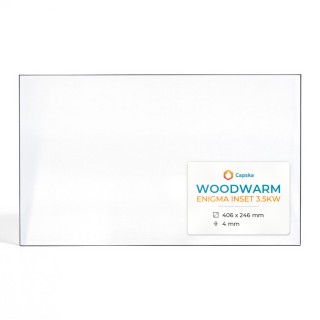 Vetro Woodwarm ENIGMA INSET 3.5KW - Vetro Rettangolo per stufa a legna