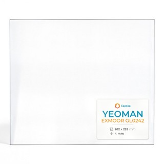 Yeoman EXMOOR GL0242 Glas - Rechteck Kaminglas für Kaminofen