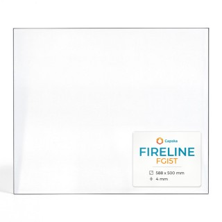 Fireline FGI5T Glas - Rechteck Kaminglas für Kaminofen