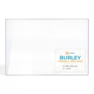 Burley FIREBALL 9104 4KW Glass - Rectangular Panel for Wood Burning Stove