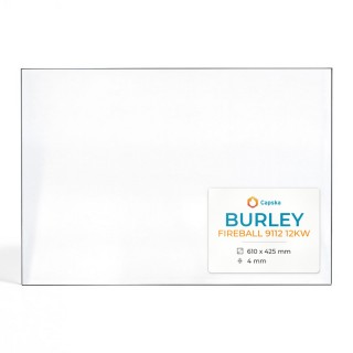Burley FIREBALL 9112 12KW Glas - Rechteck Kaminglas für Kaminofen