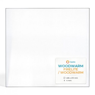 Woodwarm FIRELITE / WOODWARM Glas - Rechteck Kaminglas für Kaminofen