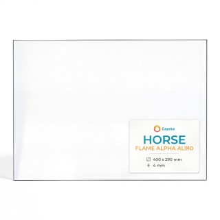 Vitre Horse FLAME ALPHA AL910 - Verre Rectangle pour poêle à bois