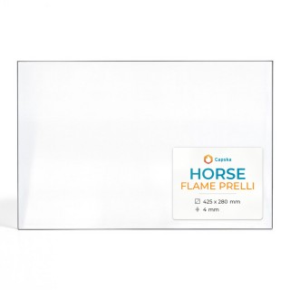 Vitre Horse FLAME PRELLI pour poêle à bois - Verre Rectangle