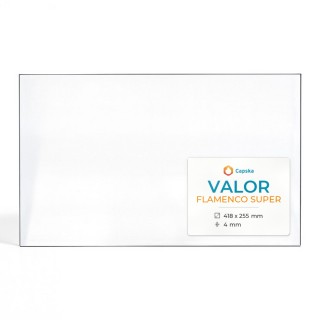 Valor FLAMENCO SUPER Glas - Rechteck Kaminglas für Kaminofen
