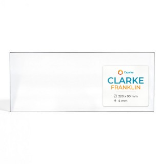 Clarke FRANKLIN Glas - Rechteck Kaminglas für Kaminofen